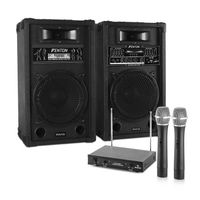 ENCEINTE ET RETOUR Set Karaoké Enceintes PA Micro sans fil 800W ENCEINTE ET RETOUR Set Karaoké Enceintes PA Micro sans fil 800W
