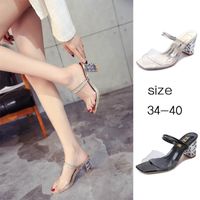 SANDALE - NU-PIEDS Femmes Mode Talons été Transparent Hap Talons épai SANDALE - NU-PIEDS Femmes Mode Talons été Transparent Hap Talons épai