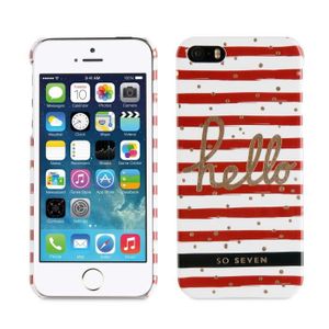 SO SEVEN Bundle BORD DE MER Coque+STYLO+CARNET-Rouge IPHONE 5S/SE