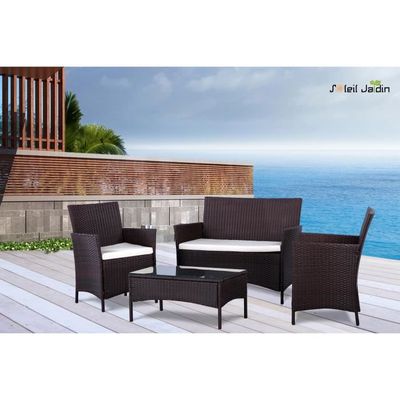 Salon de jardin 4 places LAMAI chocolat - Achat / Vente salon de ... Salon de jardin 4 places LAMAI chocolat - Achat / Vente salon de ...