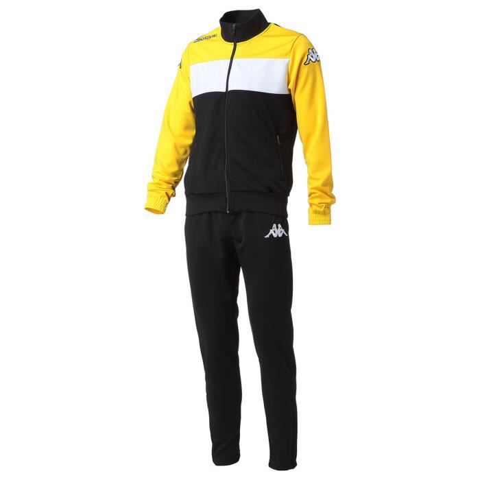 KAPPA Survêtement Manarola - Homme - Noir, Jaune et Blanc