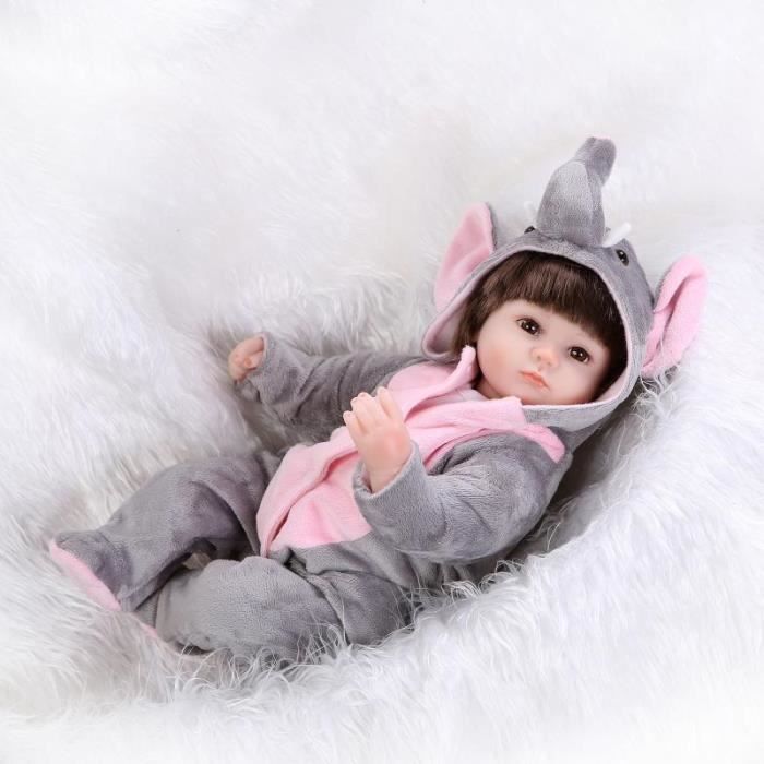 Poupée bébé en silicone reborn bébé réaliste poupon fille ...