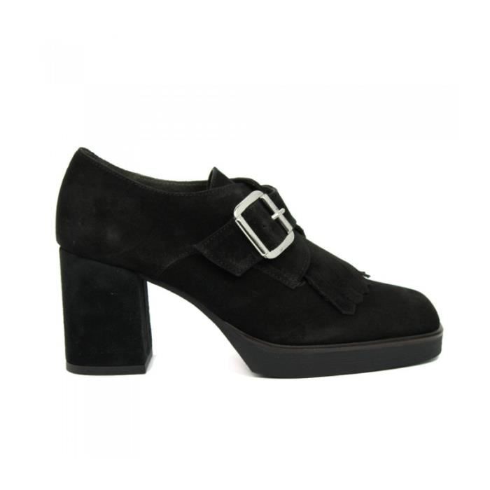 BRYAN FOOTWEART Chaussures Mocassins À Boucle - Talon - Daim - Noir - Taille - Trente-sept Femme Ref. 2102_20679 BRYAN FOOTWEART Chaussures Mocassins À Boucle - Talon - Daim - Noir - Taille - Trente-sept Femme Ref. 2102_20679