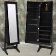 Armoire à bijoux sur pied avec miroir et éclairage LED Noir - Achat ... Armoire à bijoux sur pied avec miroir et éclairage LED Noir - Achat ...