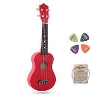 UKULÉLÉ Rouge Hawaii Ukulélé Guitare Mini 4 Cordes Musique UKULÉLÉ Rouge Hawaii Ukulélé Guitare Mini 4 Cordes Musique