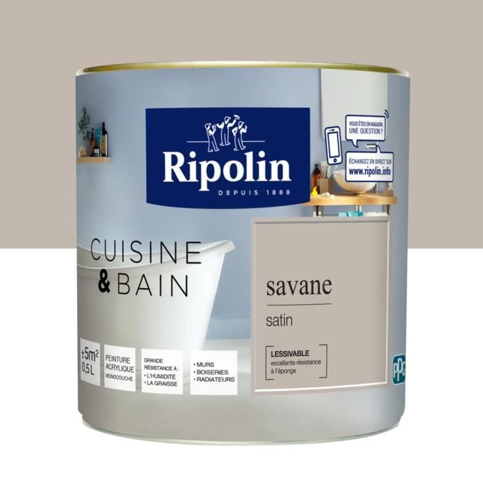 Ripolin Peinture Murale Spéciale Cuisine Et Salle De Bain Savane