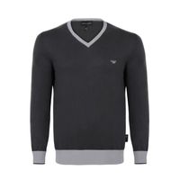 PULL EMPORIO ARMANI Pull Col V - Homme - Gris PULL EMPORIO ARMANI Pull Col V - Homme - Gris