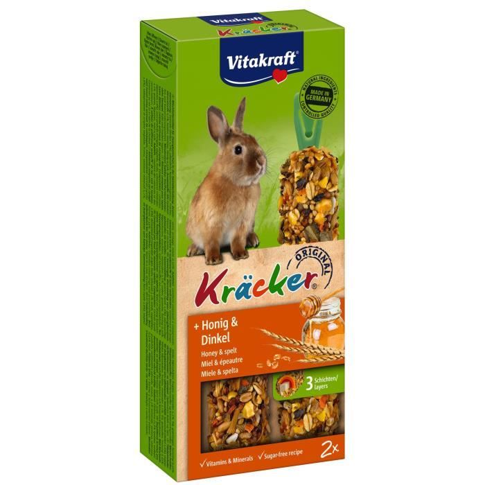 VITAKRAFT Kräcker Miel et épeautre P/2 - Pour lapin nain