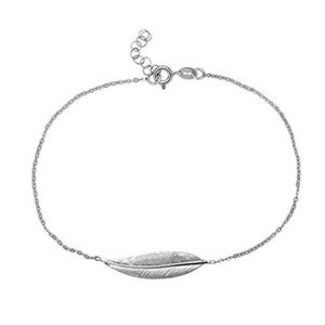 Chaîne de cheville argent plume clearance