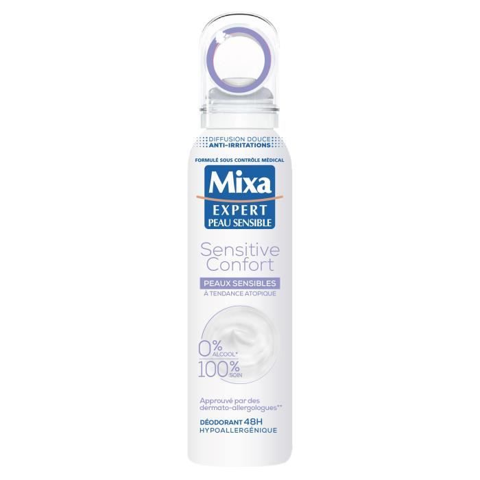 MIXA Déodorant Atomiseur Sensitive Confort Sans Sels D'aluminium - 150 ml