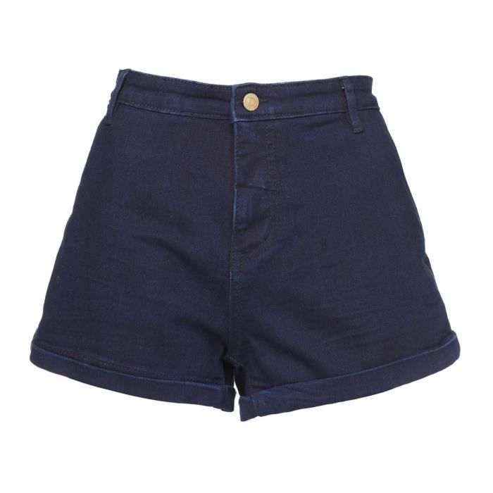 DEELUXE - FIESTA Short en Jean Bleu Foncé avec Revers
