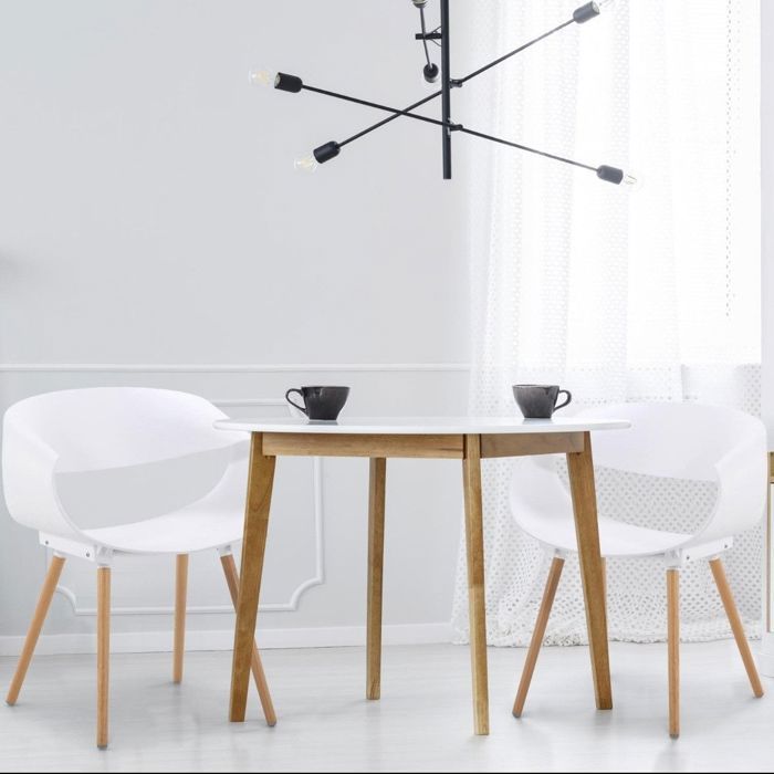 lot de 20 chaises scandinaves design zenata blanc - achat / vente