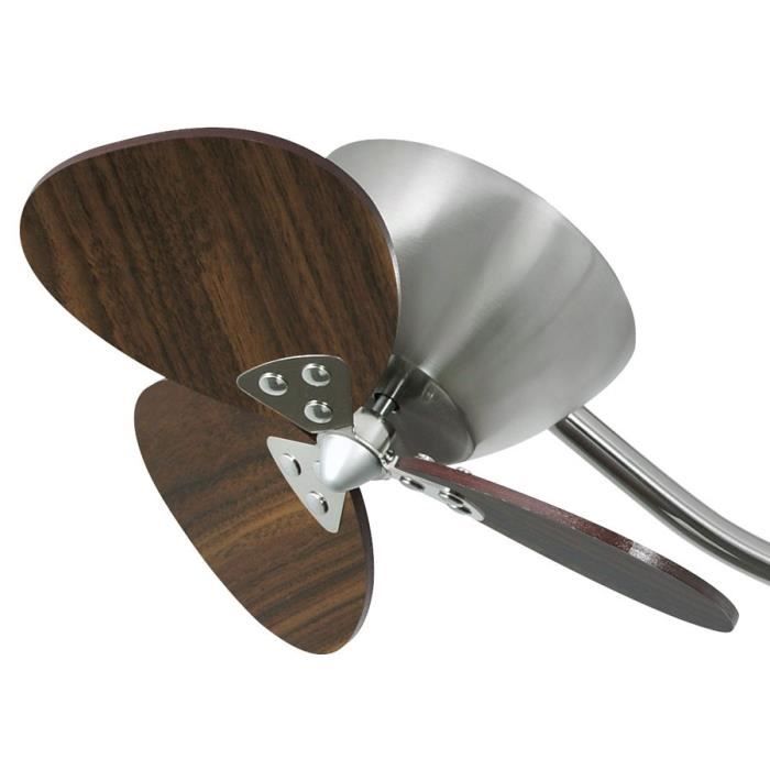 Ventilateur de plafond Efan 107 cm acier satiné2