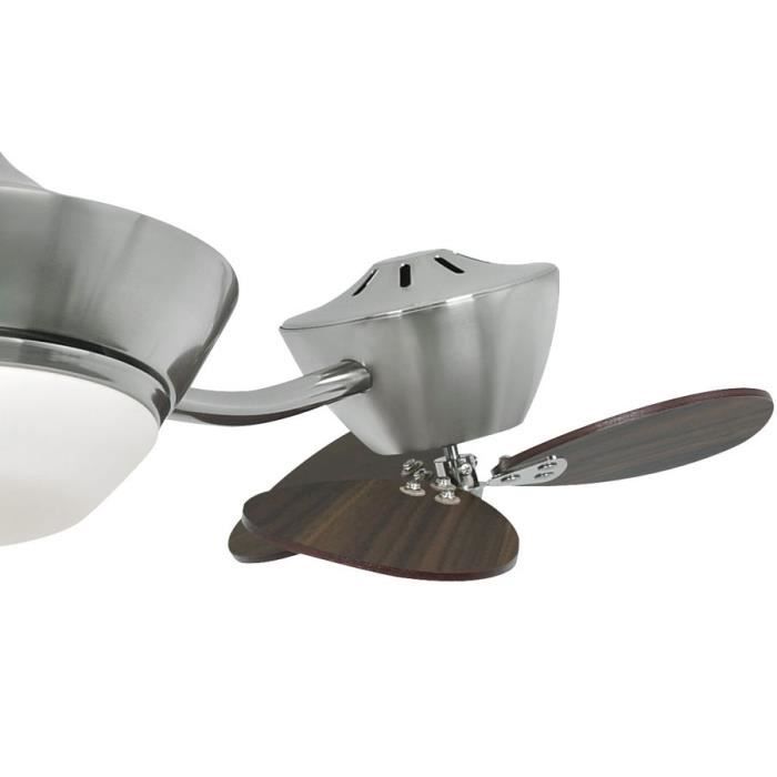 Ventilateur de plafond Efan 107 cm acier satiné3