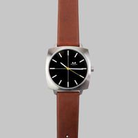 MONTRE Montre homme bracelet cuir marron cadran noir arge MONTRE Montre homme bracelet cuir marron cadran noir arge