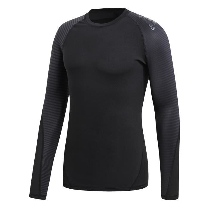 ADIDAS Sweat-shirt Alpha Skin Sport Teels - Homme - Gris