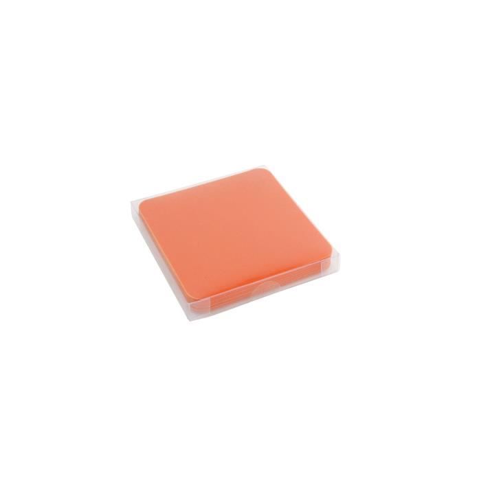 YONG Set de 12 Sous-verres plastique - 9x9cm - Orange