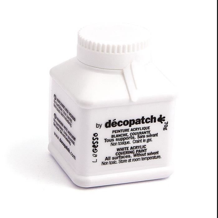 Gesso Peinture Blanche Couvrante Mate Et Opaque Apprêt 70g Pour
