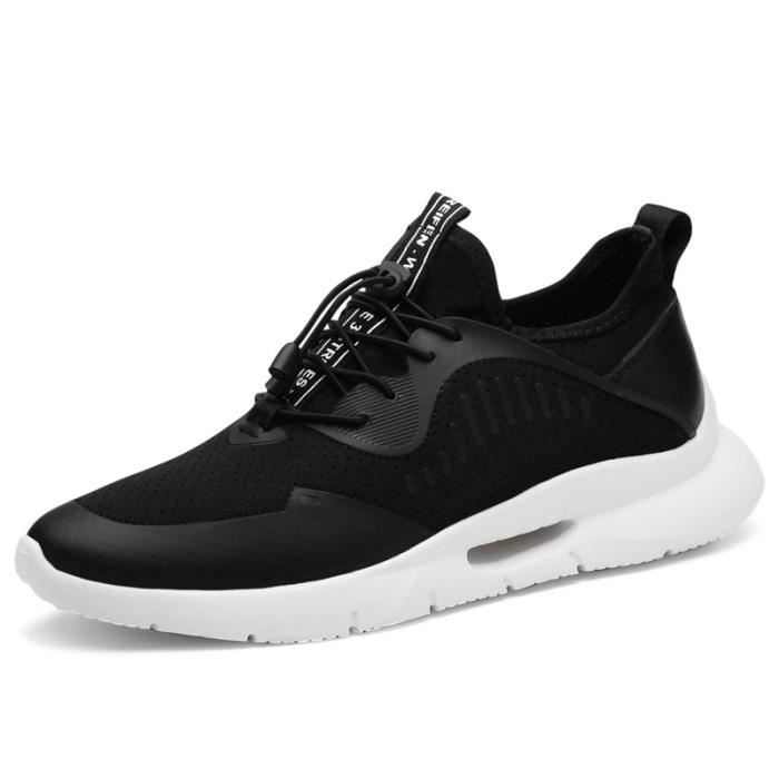 Jouer Sneaker Des Mode Respirante Running De Chaussures Noir Creux Sport Plate Basket 39 Homme SUVzpM