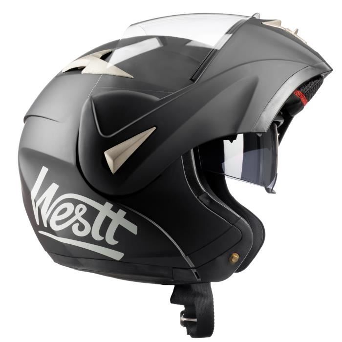 Westt Casque Moto Modulable Integral Torque Noir Mat Ece Homme
