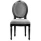 Chaise Médaillon Louis Xvi En Velours Gris Achat Vente Chaise