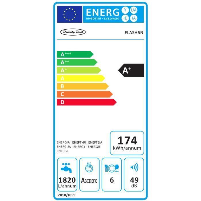 Brandy Best FLASH6N Lave-vaisselle compact 6 couverts3