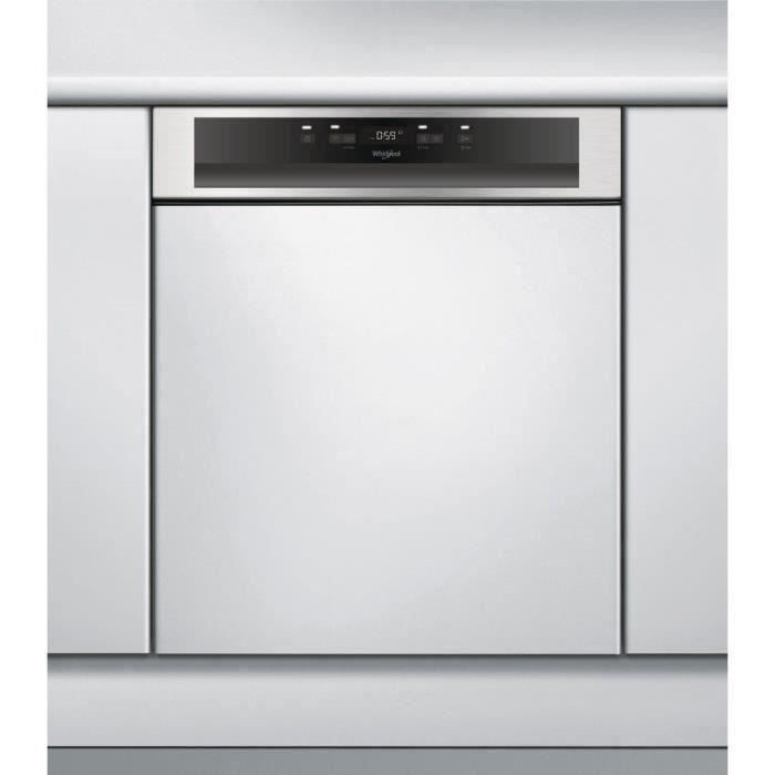 WHIRLPOOL WBC3B18X - Lave vaisselle encastrable - 13 couverts - 48 dB - A+ - Larg 60 cm - Moteur induction