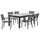 ST RAPH Ensemble de jardin 6 places en aluminium e