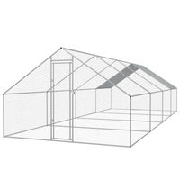 POULAILLER Cage extérieure pour poulets Acier galvanisé 3 x 8 POULAILLER Cage extérieure pour poulets Acier galvanisé 3 x 8