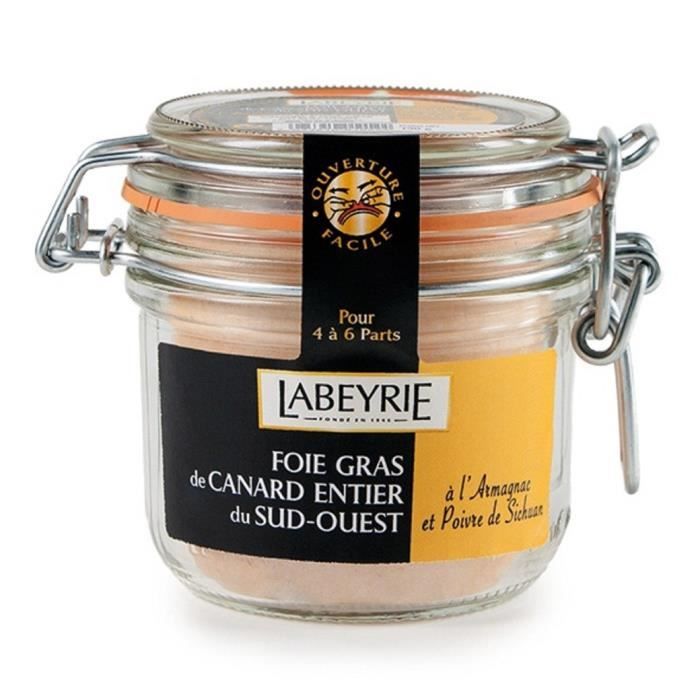 Labeyrie Foie Gras de Canard Entier du Sud-Ouest à l'Armagnac & Poivre de Sichuan Bocal 190g