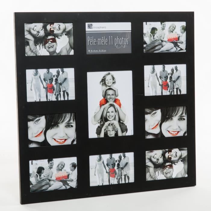 Cadre Photo Pele Mele Mural Coloris Noir Capacite 11 Photos Achat