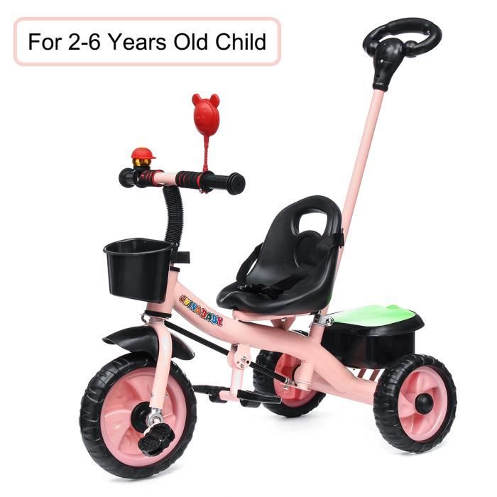 Enfants Trike Landau Enfants Velo 1 6 Ans Grand Bebe Filles Voiture 3 Roues Tricycles Couleur Rose Jeux Et Jouets Jeux De Plein Air Et Sports