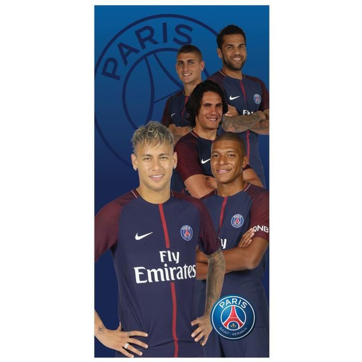 PSG - Serviette - Drap de bain/plage 150 x 75 cm - Neymar, Cavani ... PSG - Serviette - Drap de bain/plage 150 x 75 cm - Neymar, Cavani ...