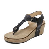 TONG Femme Sandales Hauts Talon Compensé Clip Toe Boucl TONG Femme Sandales Hauts Talon Compensé Clip Toe Boucl