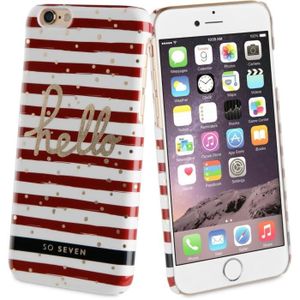 SO SEVEN Bundle BORD DE MER Coque+STYLO+CARNET-Rouge IPHONE 6/6S