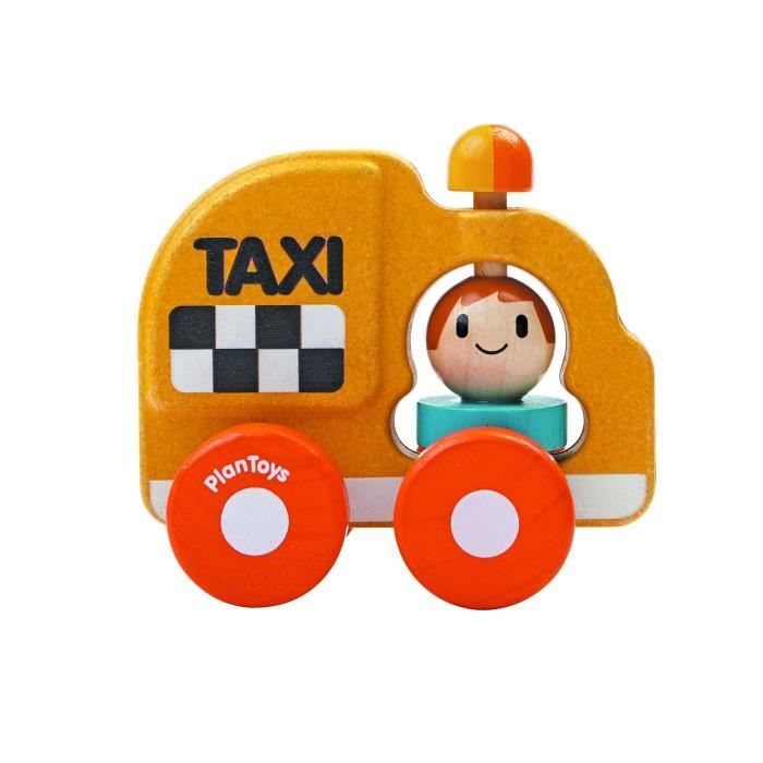 PLAN TOYS Jeu en bois Mon premier taxi