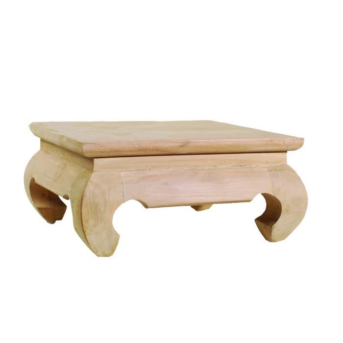 DIANE Mini table opium ethnique en teck - L 30 x l 30 x H 13 cm