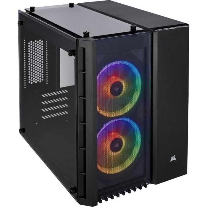 CORSAIR Boitier Micro ATX en verre trempé Crystal Series 280X RGB - Noir (CC-9011135-WW)