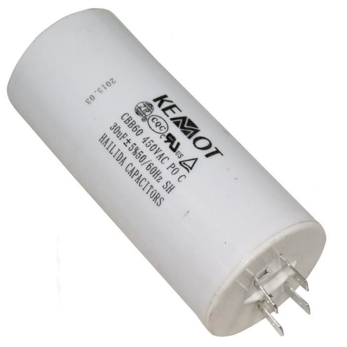 Condensateur Permanent Tecnod MG8300 - 30µF 450V Pour Moteurs Monophasés