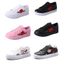 Minetom Plat Sport Broderie Sneakers Basket Rose Basses Femme dCxBeor