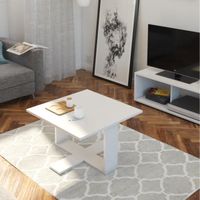 TABLE BASSE BOOM Table basse carrée style contemporain blanc m TABLE BASSE BOOM Table basse carrée style contemporain blanc m