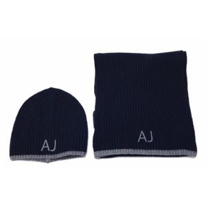 ECHARPE , FOULARD Bonnet \u0026 Echarpe ARMANI JEANS bleu marine \u0026
