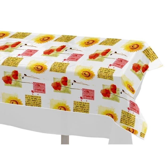 SOLEIL D'OCRE Nappe de table rectangulaire Cristal provence 140x240 cm transparent