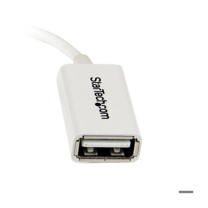 STARTECH Câble adaptateur Micro USB vers USB Host OTG de 12 cm - Adaptateur USB On-The-Go - M/F - Blanc