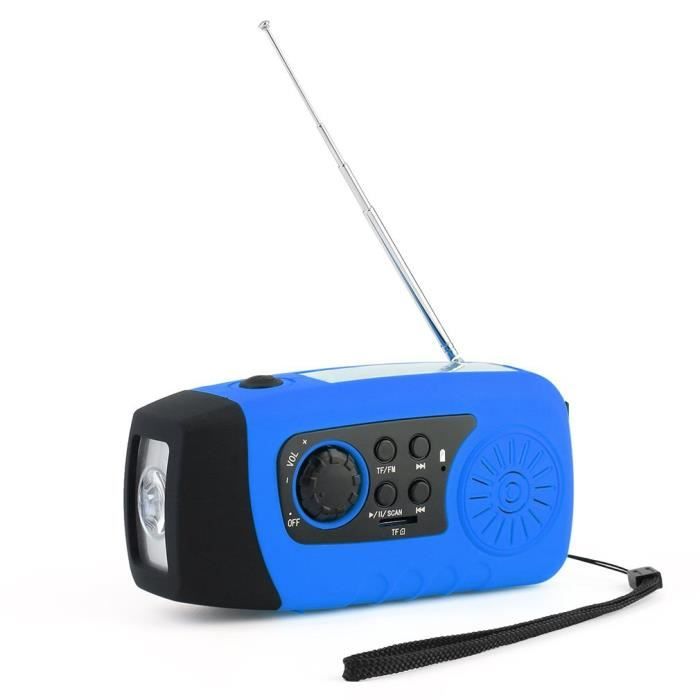 Power Manivelle Bank Fm Lampe Self Charger Poche Solaire De Radio wOkX80nP