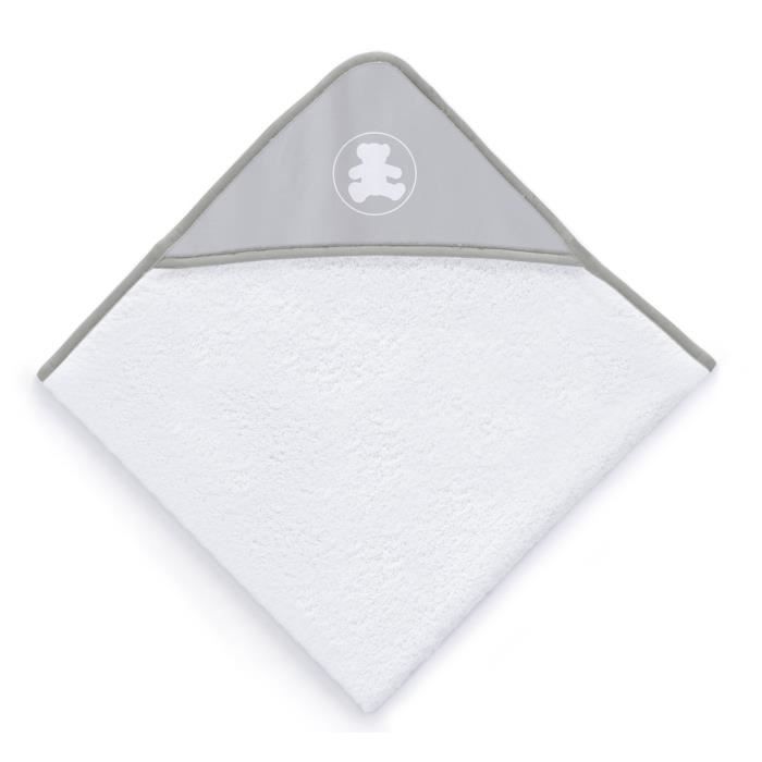 LULU CASTAGNETTE Sortie de bain Coton Brodée All Lulu 100x100 cm Gris