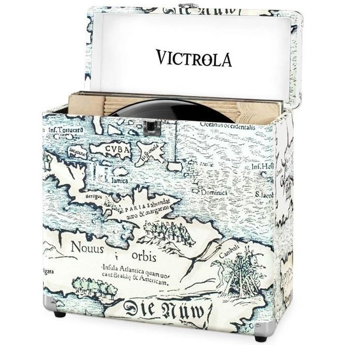 VICTROLA Caisse Rétro - Map Monde