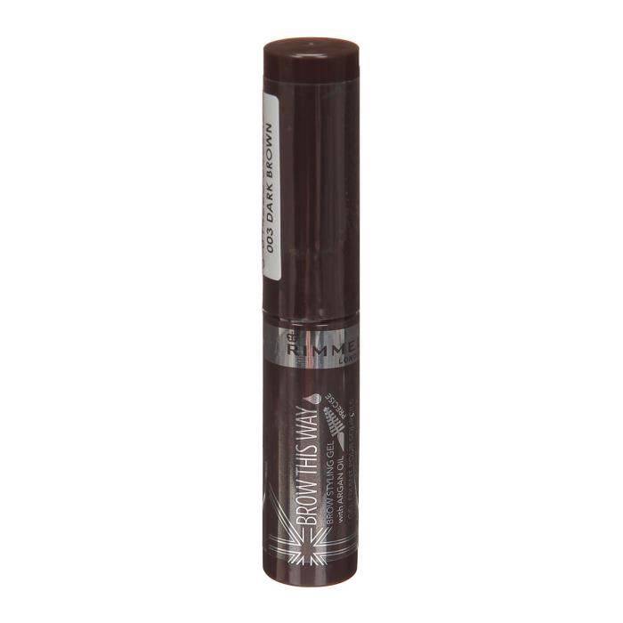 RIMMEL Mascara à sourcils Brow This Way - A l´huile d´argan - Marron foncé
