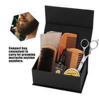 KIT RASAGE Soin Barbe Moustache Cire Baume à l'Huile Brosse P KIT RASAGE Soin Barbe Moustache Cire Baume à l'Huile Brosse P