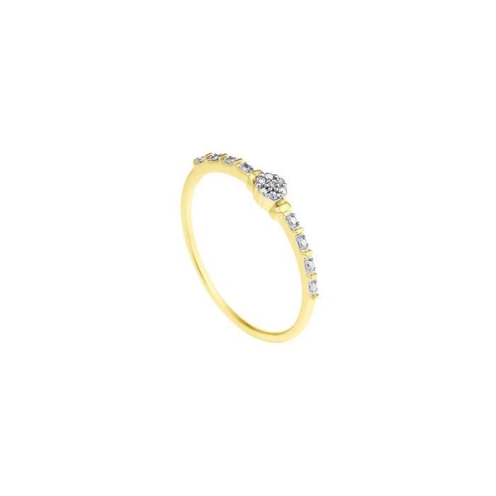 DIAMOND LANE Solitaire Or Jaune 375° et Diamants Femme